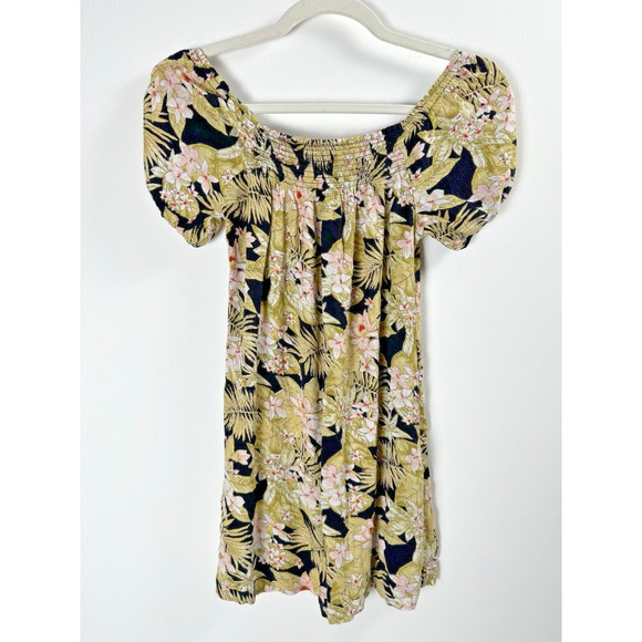 Volcom Tropical Floral Whimsygoth Surf Coquette Beach Cover Up Mini Dress M - Picture 1 of 6